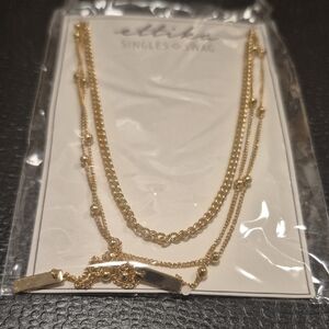NWT Ettika Gold Necklace Stack